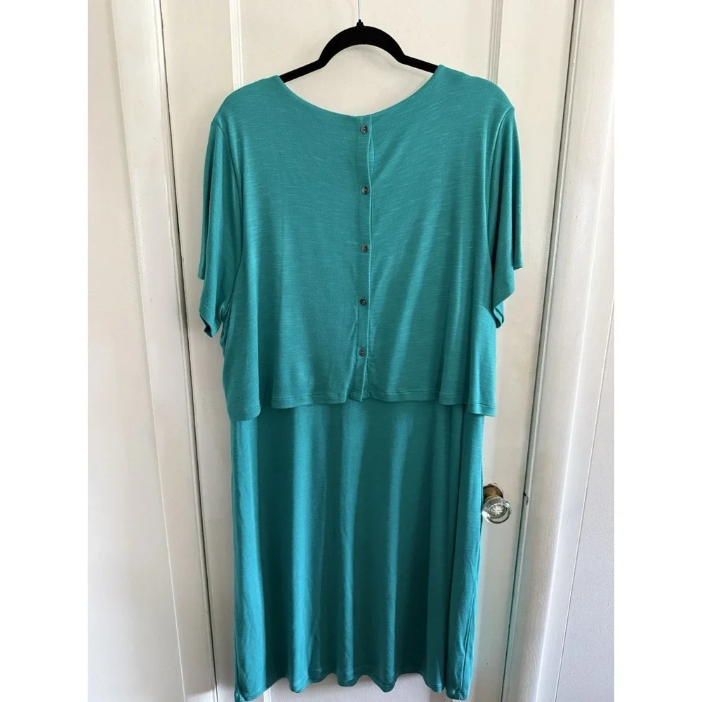 J Jill NWT Jersey Knit Layered Dress Soft Stretchy Casual Womens Plus Size 2X
